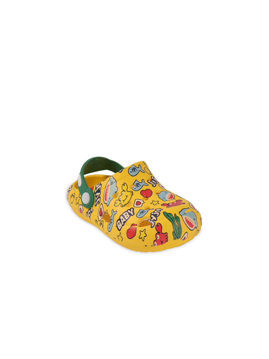 Yellow Bee Unisex Kids Yellow & Green Clogs