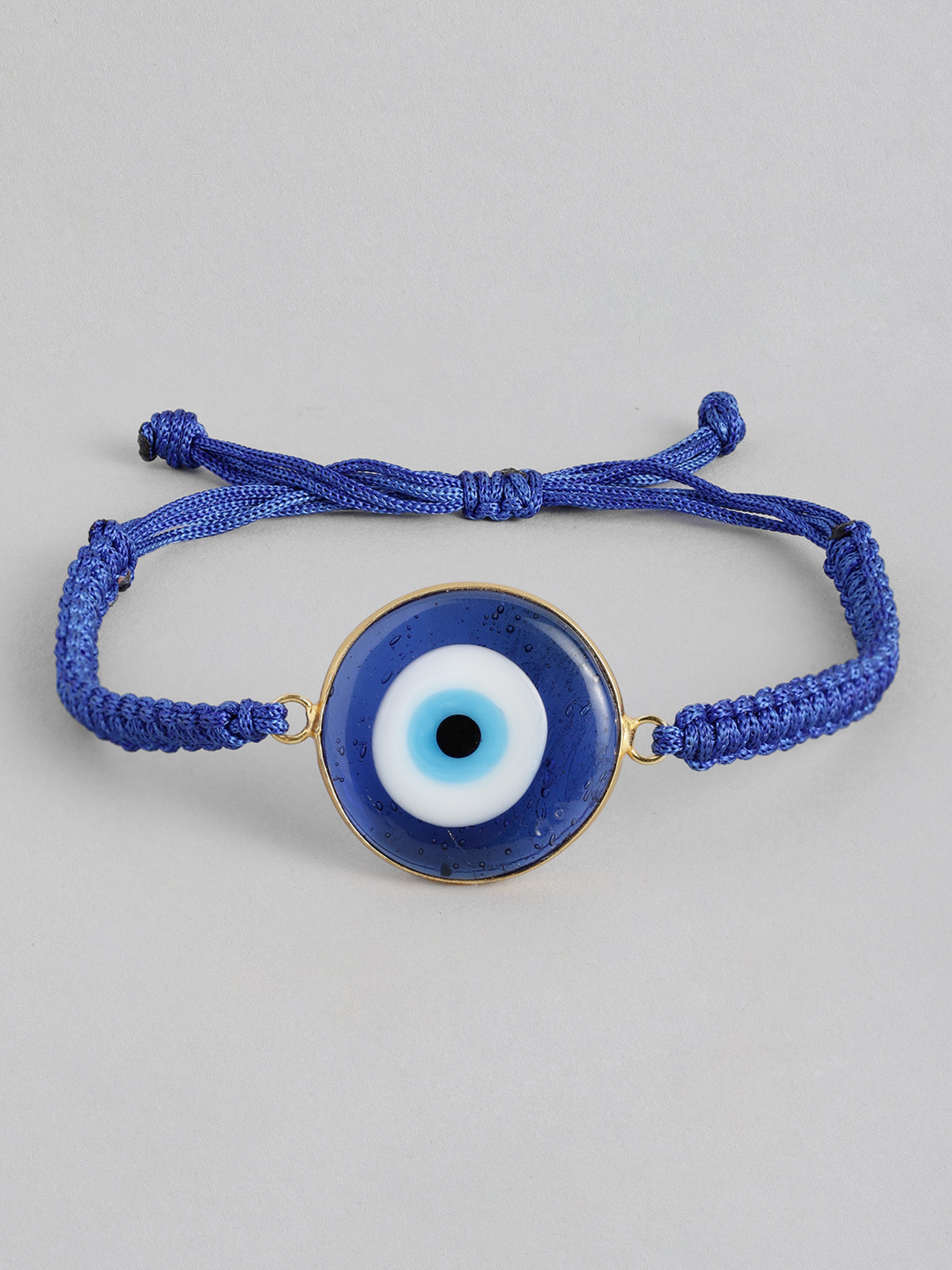 EL REGALO Unisex Blue Handcrafted Evil Eye Big Charm Bracelet