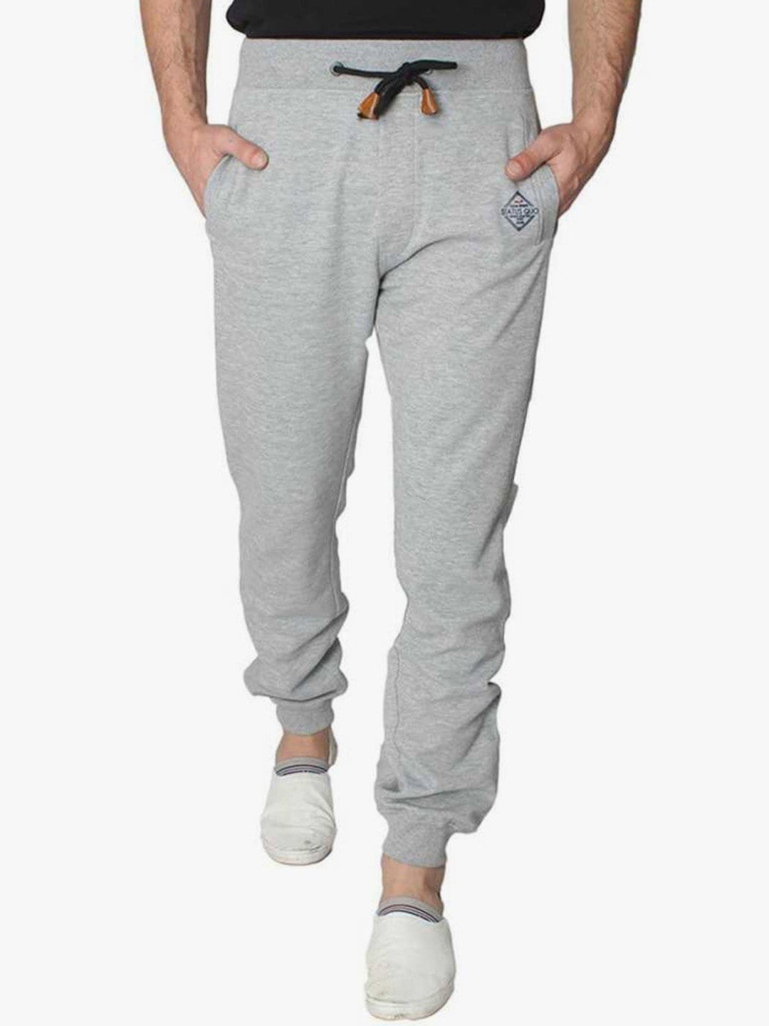 Status Quo Men Grey Solid Joggers