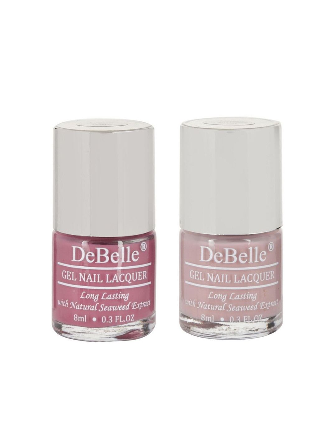DeBelle Set Of 2 Fleur De Pearl Gel Nail Polish - Laura Aura & Vintage Frost - 8ml Each