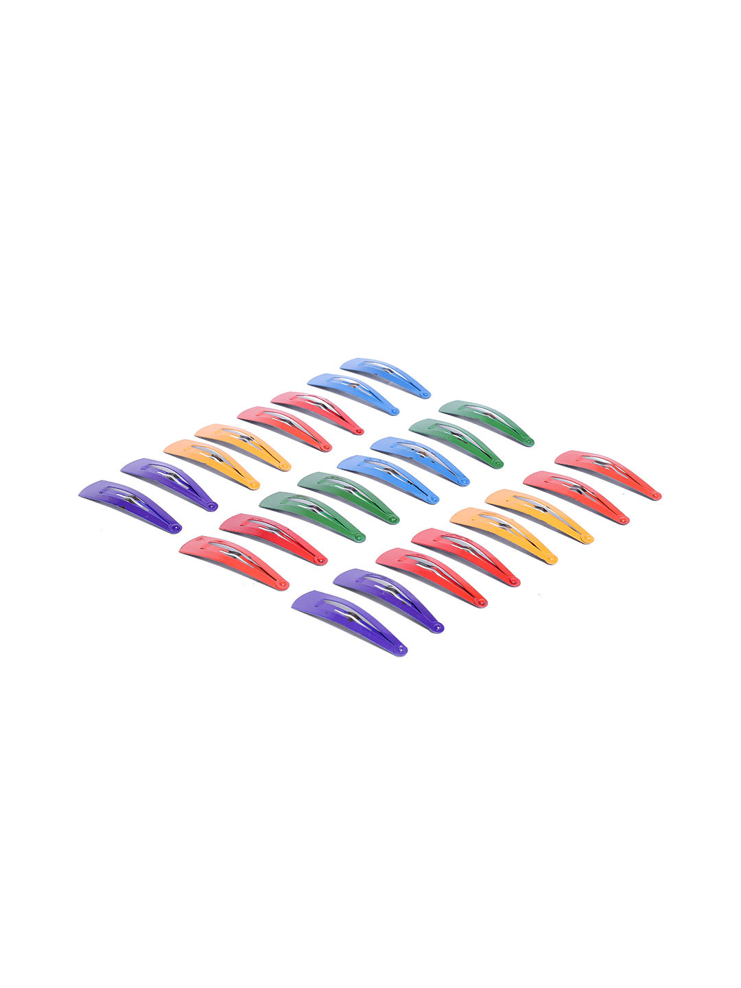 CHANDERKASH Women Set of 12 Multicoloured Solid Tic Tac Hair Clips