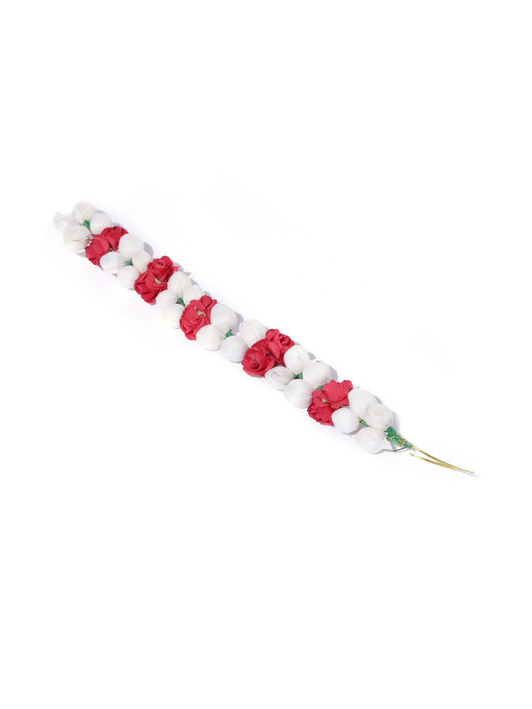 CHANDERKASH Women White & Red Bun Maker Hair Gajra