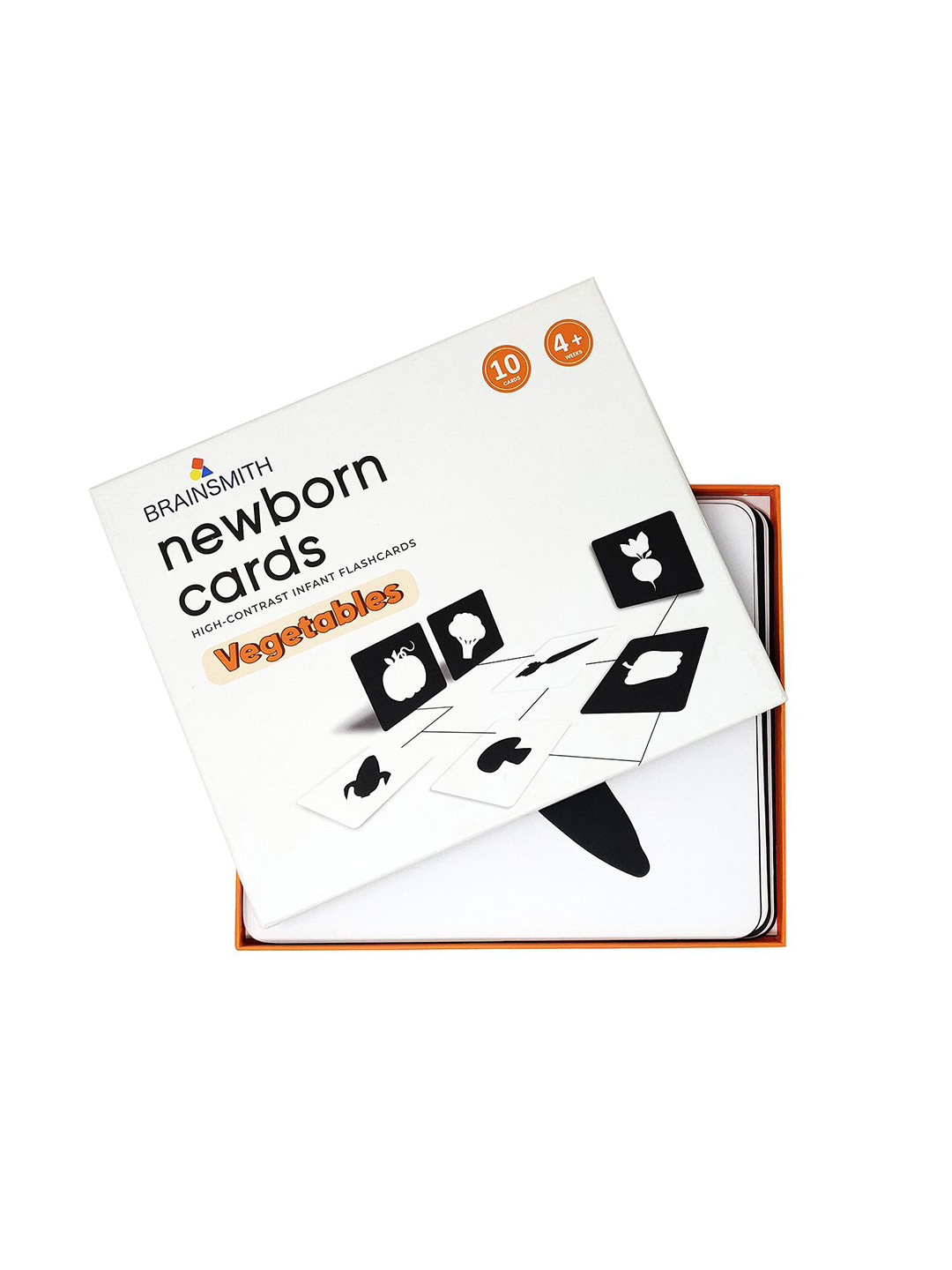 Brainsmith Kids White & Black Vegetables Newborn Flashcards