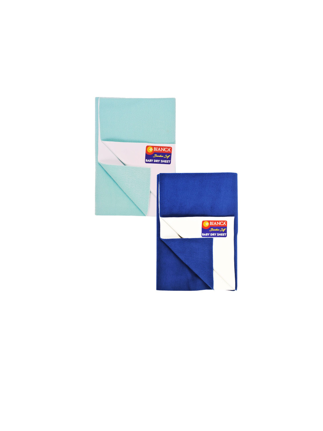 BIANCA Blue & Sea Green Set of 2 Waterproof Mattress Protector