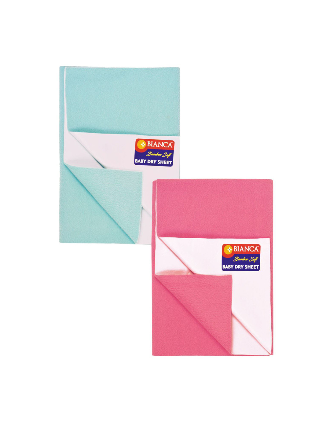 BIANCA Pink & Sea Green Set of 2 Waterproof Mattress Protector