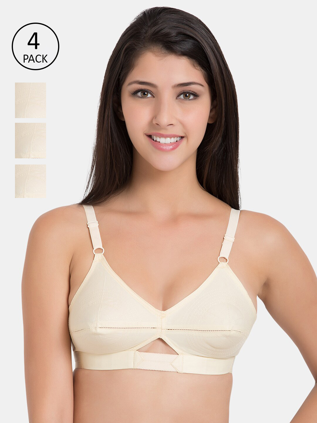 Centra Pack Of 4 Beige Everyday Bra