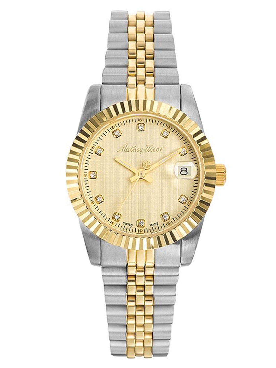 Mathey-Tissot Women Swiss Made Gold-Toned Brass Dial Watch D710BDI