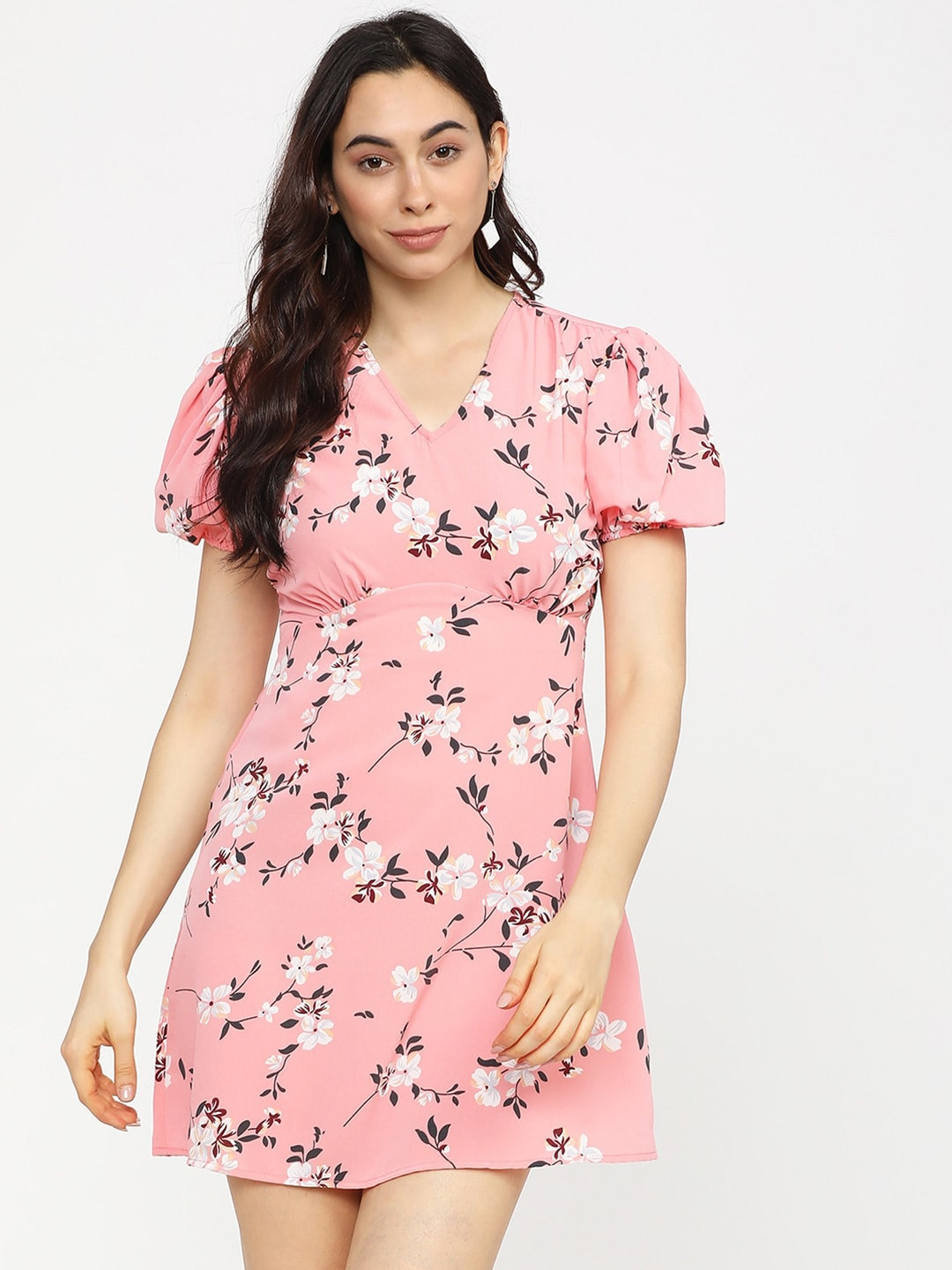 Tokyo Talkies Coral Floral Dress
