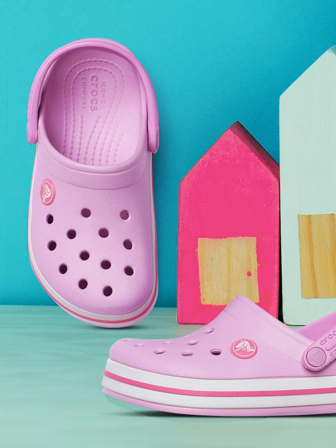 Crocs Kids Pink Croslite Clogs