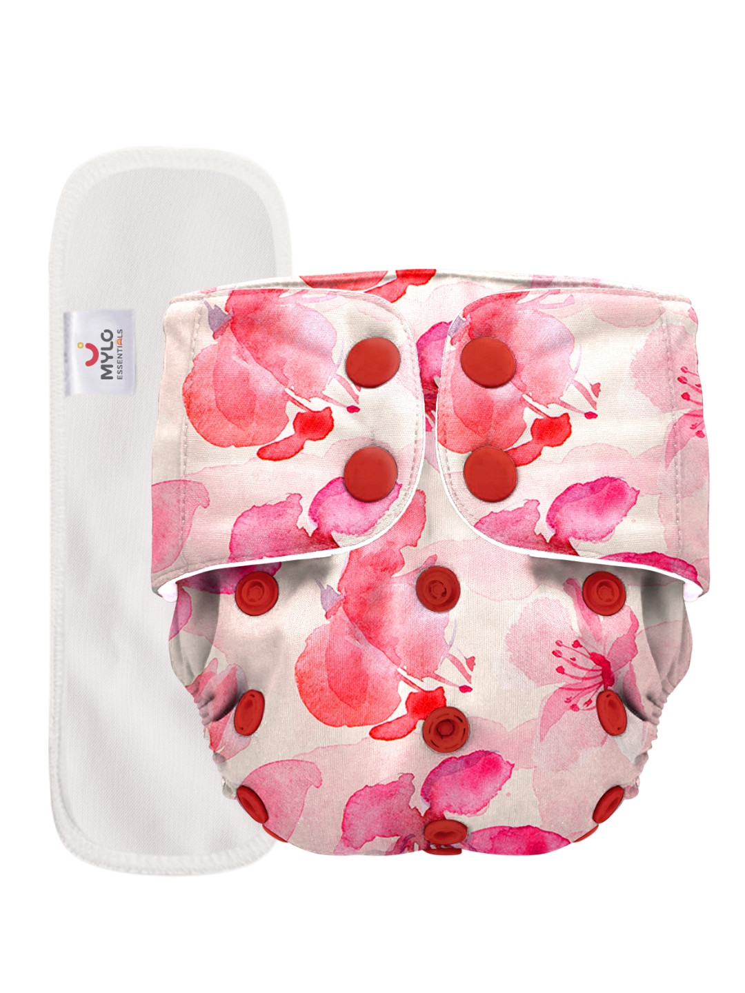 Mylo Kids Pink Printed Reusable Diapers