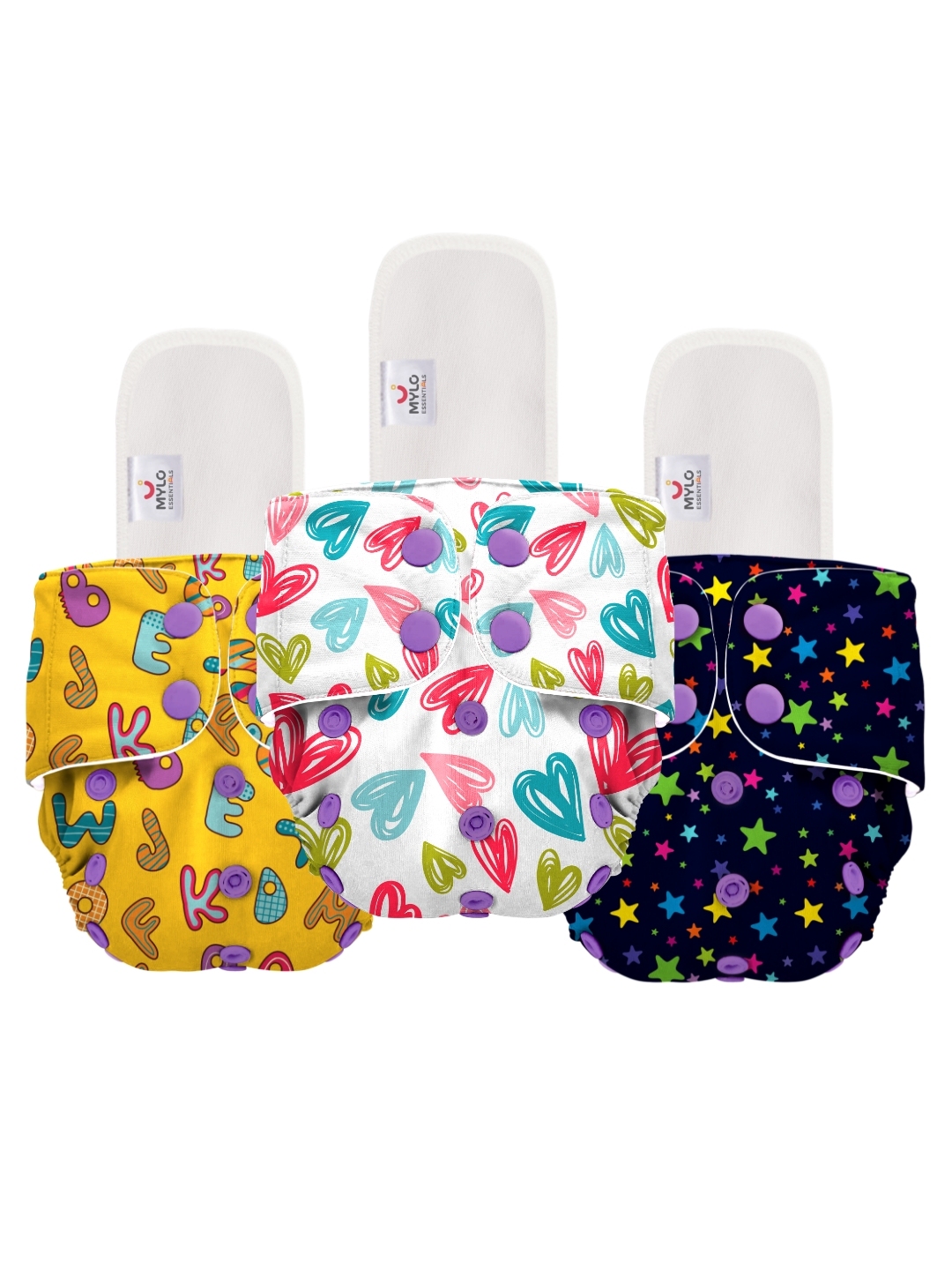 Buy MYLO Essentials Free Size Reusable Cloth Diaper with Absorbent