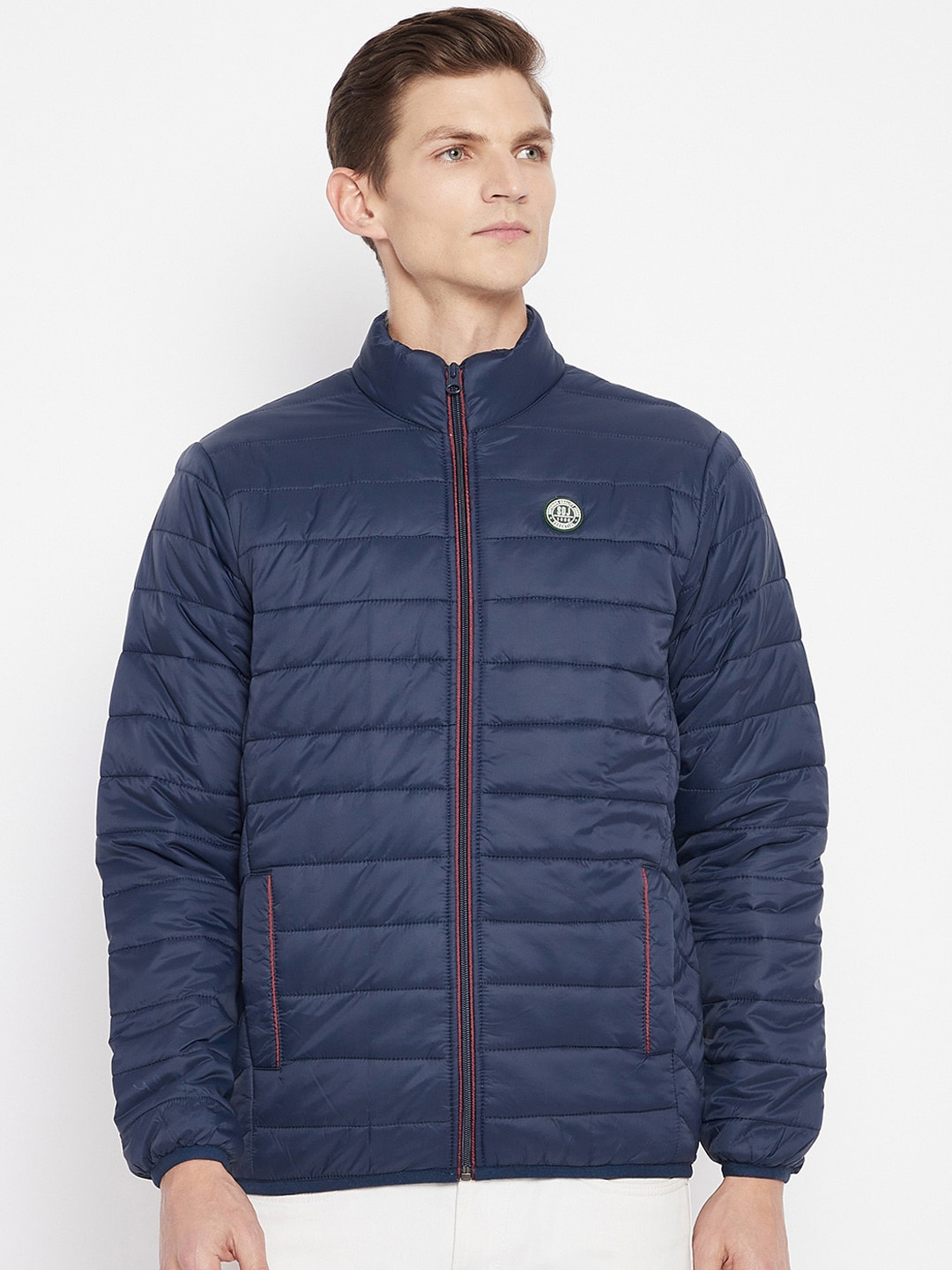 Duke Men Navy Blue Puffer Jacket