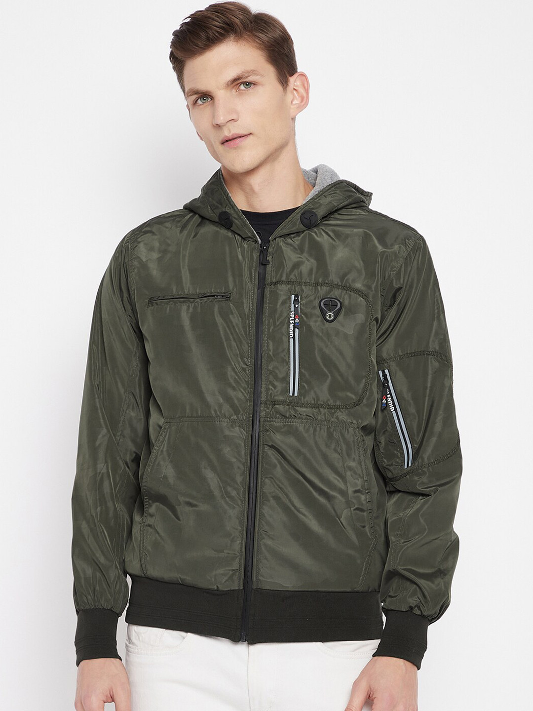 Duke Men Green Bomber Jacket