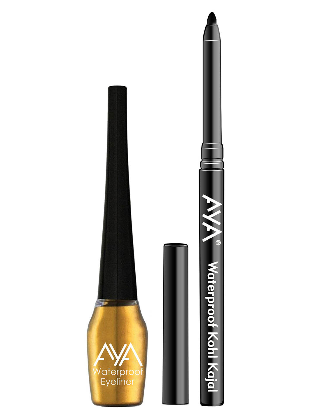 AYA Golden And Jet Black Waterproof Kohl Kajal