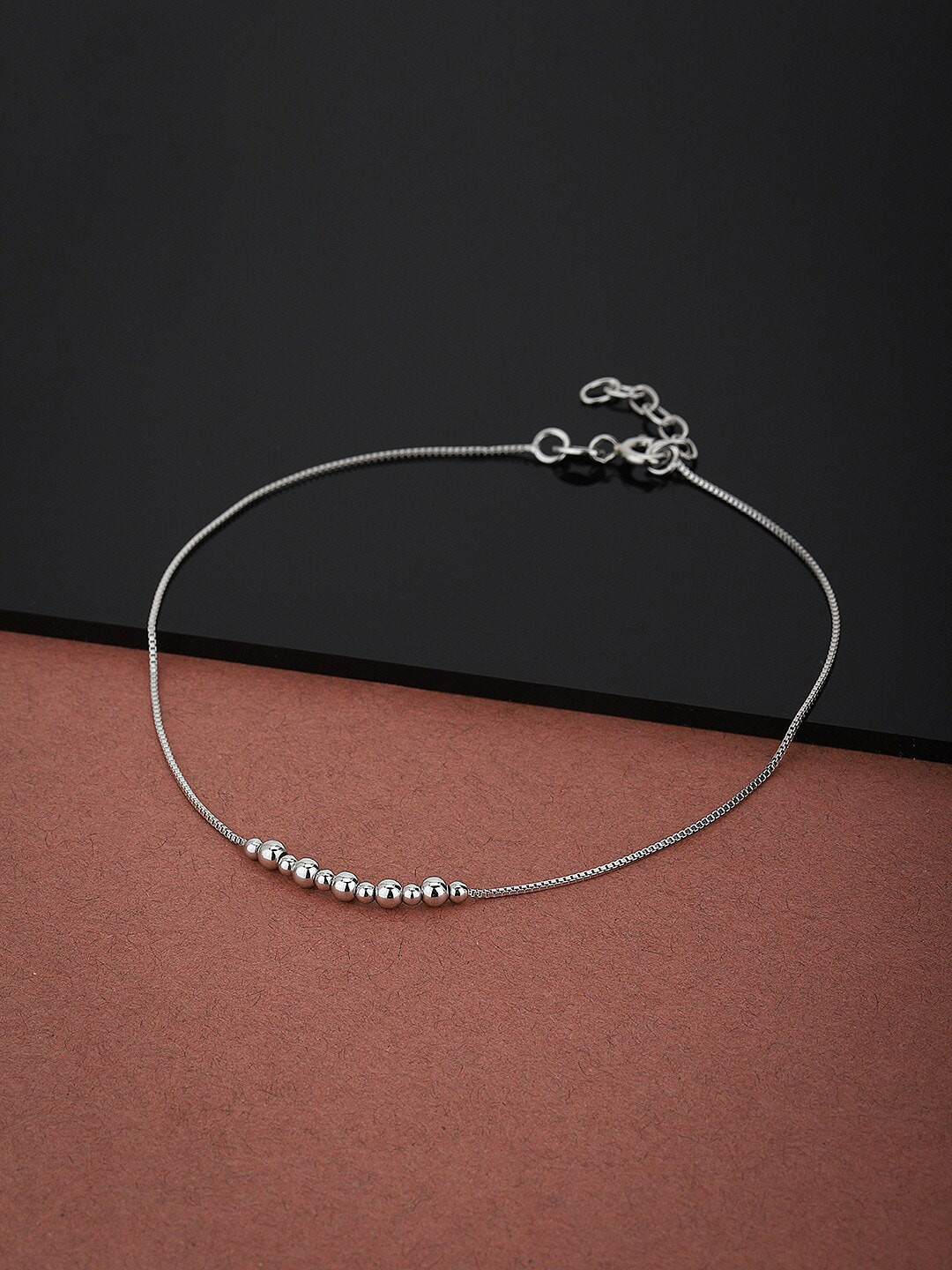 VANBELLE 925 Sterling Silver Rhodium-plated Anklet