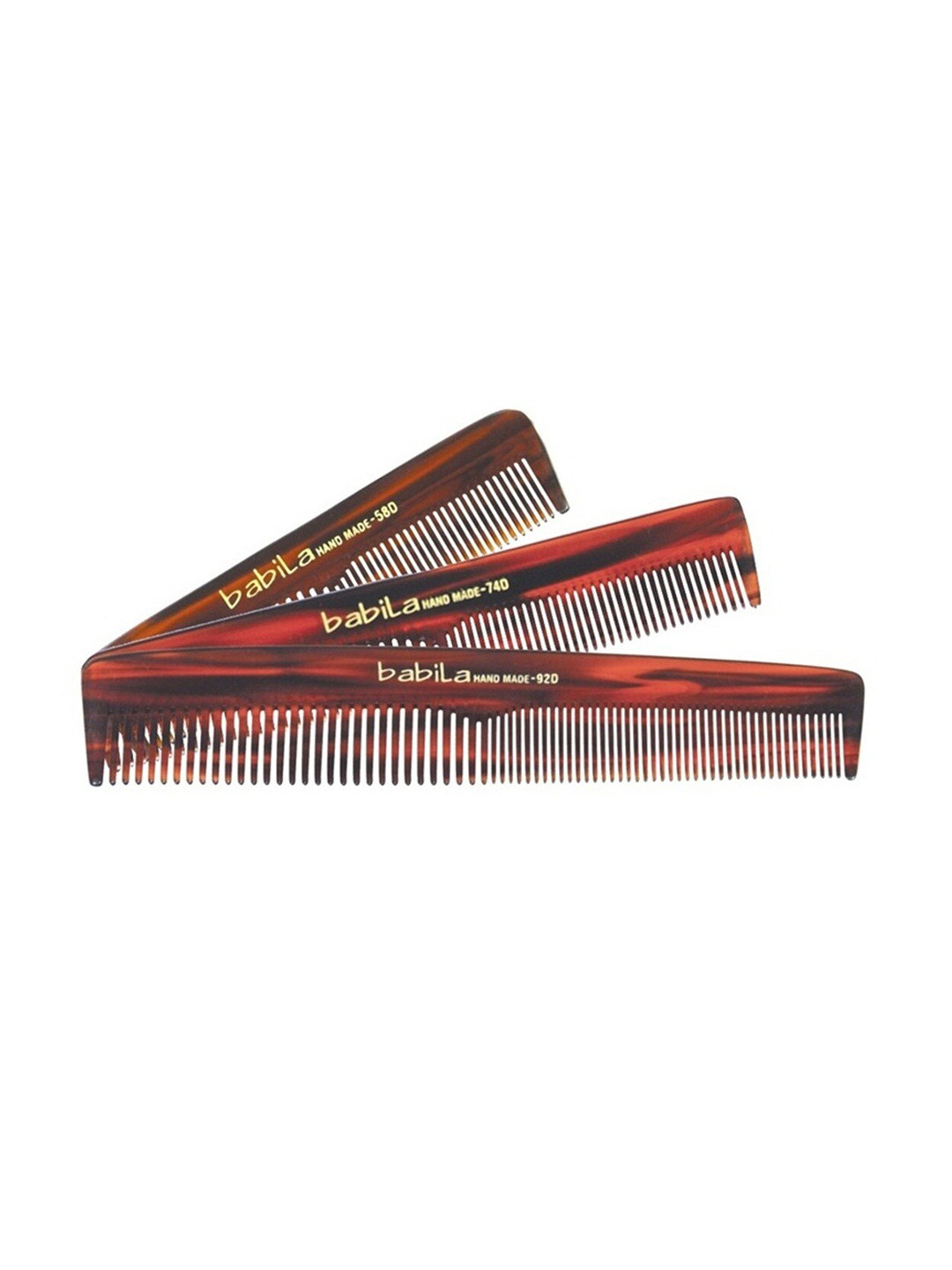 babila Set Of 3 Brown Handmade Combs