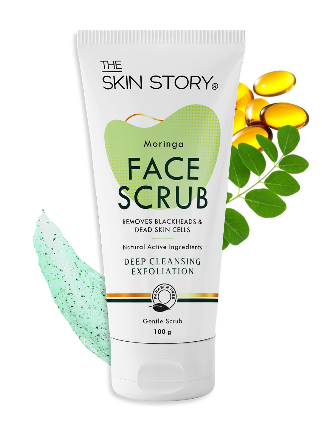 THE SKIN STORY Moringa Face Gentle Scrub - Deep Cleansing Exfoliator - 100 g