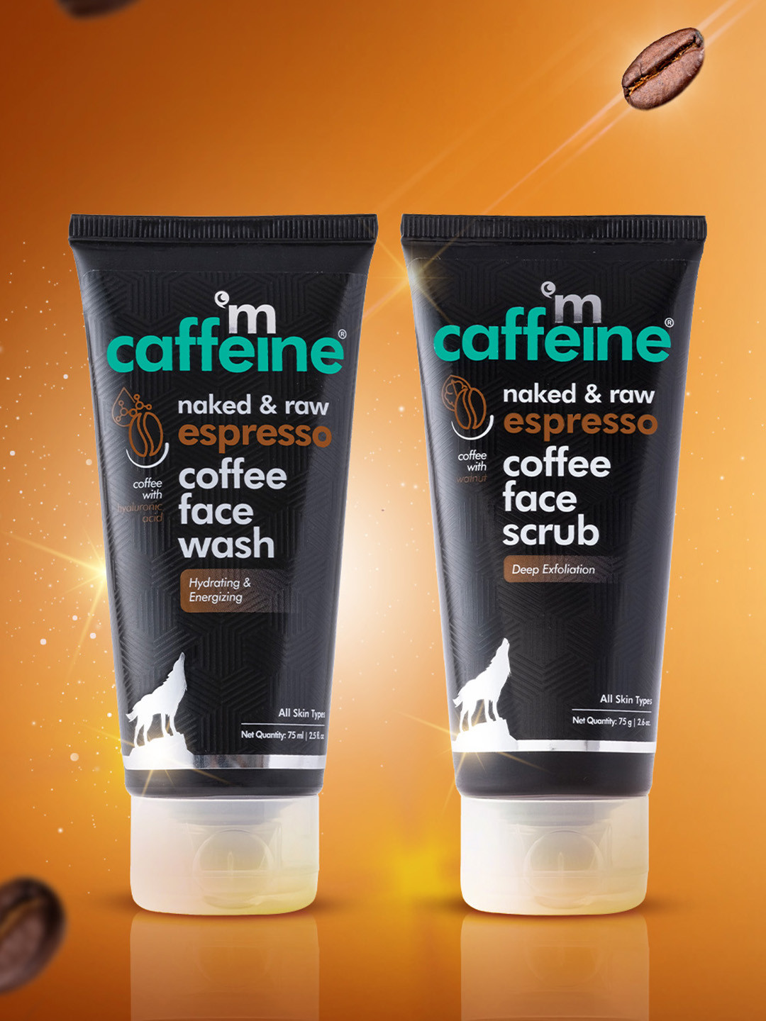 MCaffeine Espresso Face Wash & Face Scrub Combo for Deep Exfoliation
