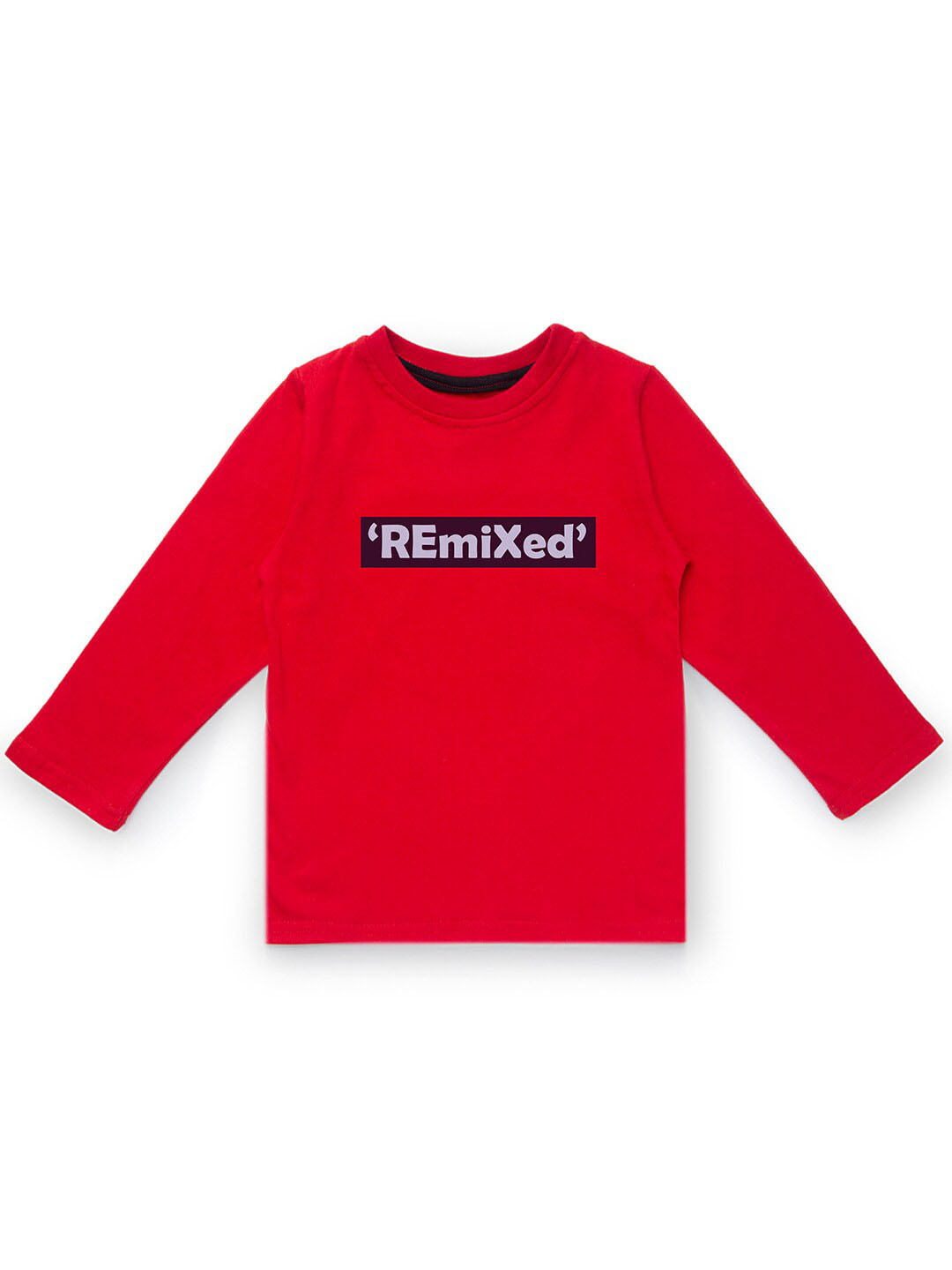 KAVEE Boys Red & Purple Typography T-shirt