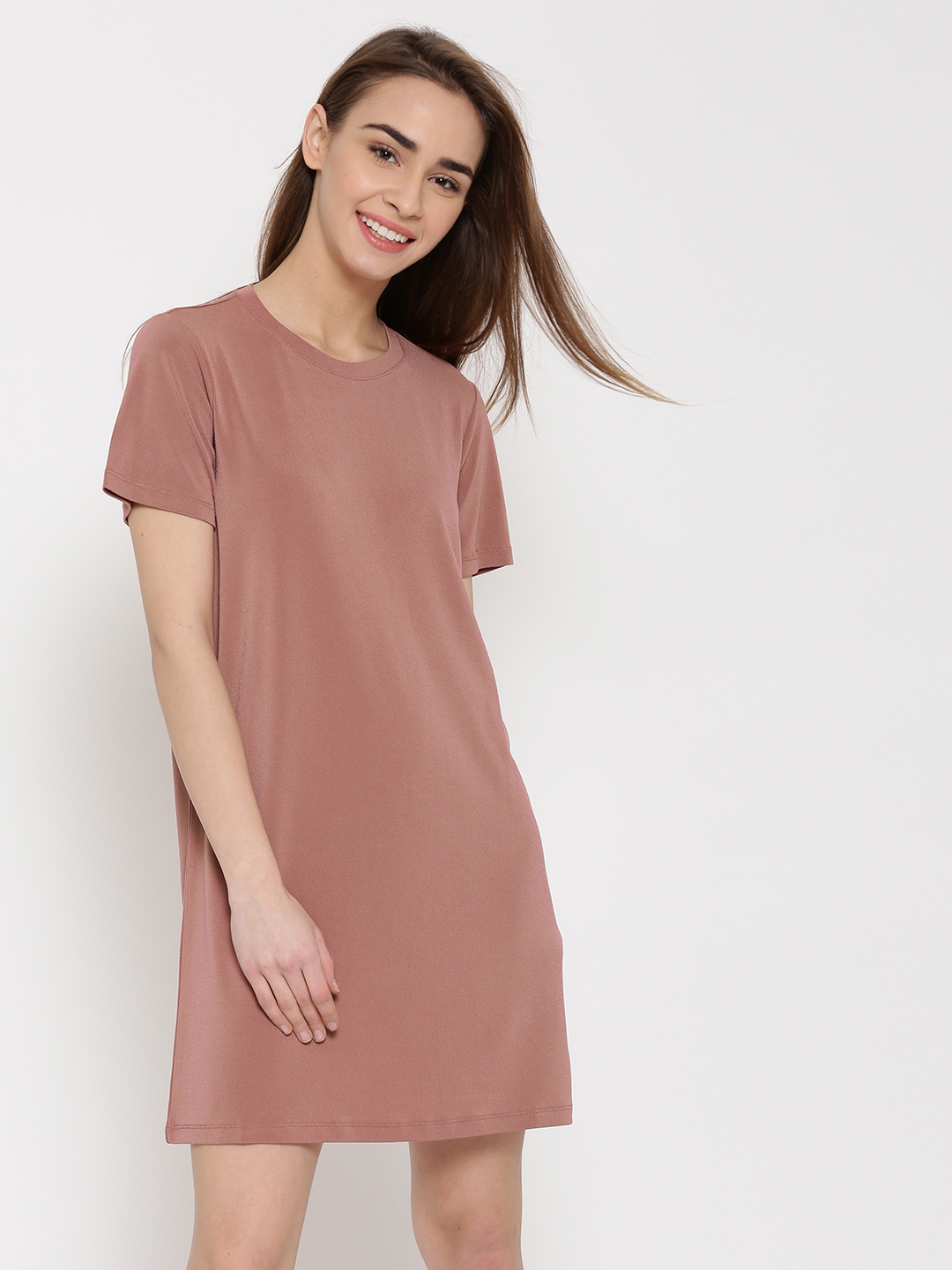 Dusty pink hotsell t shirt dress