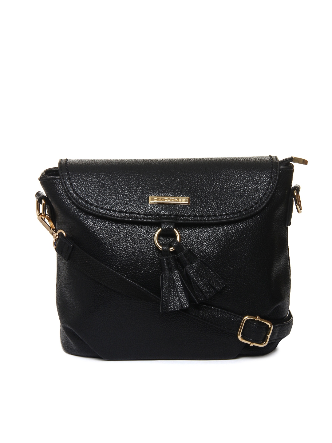 Buy David Jones Black Sling Bag With Tassel Detail - Handbags for Women  1621369
