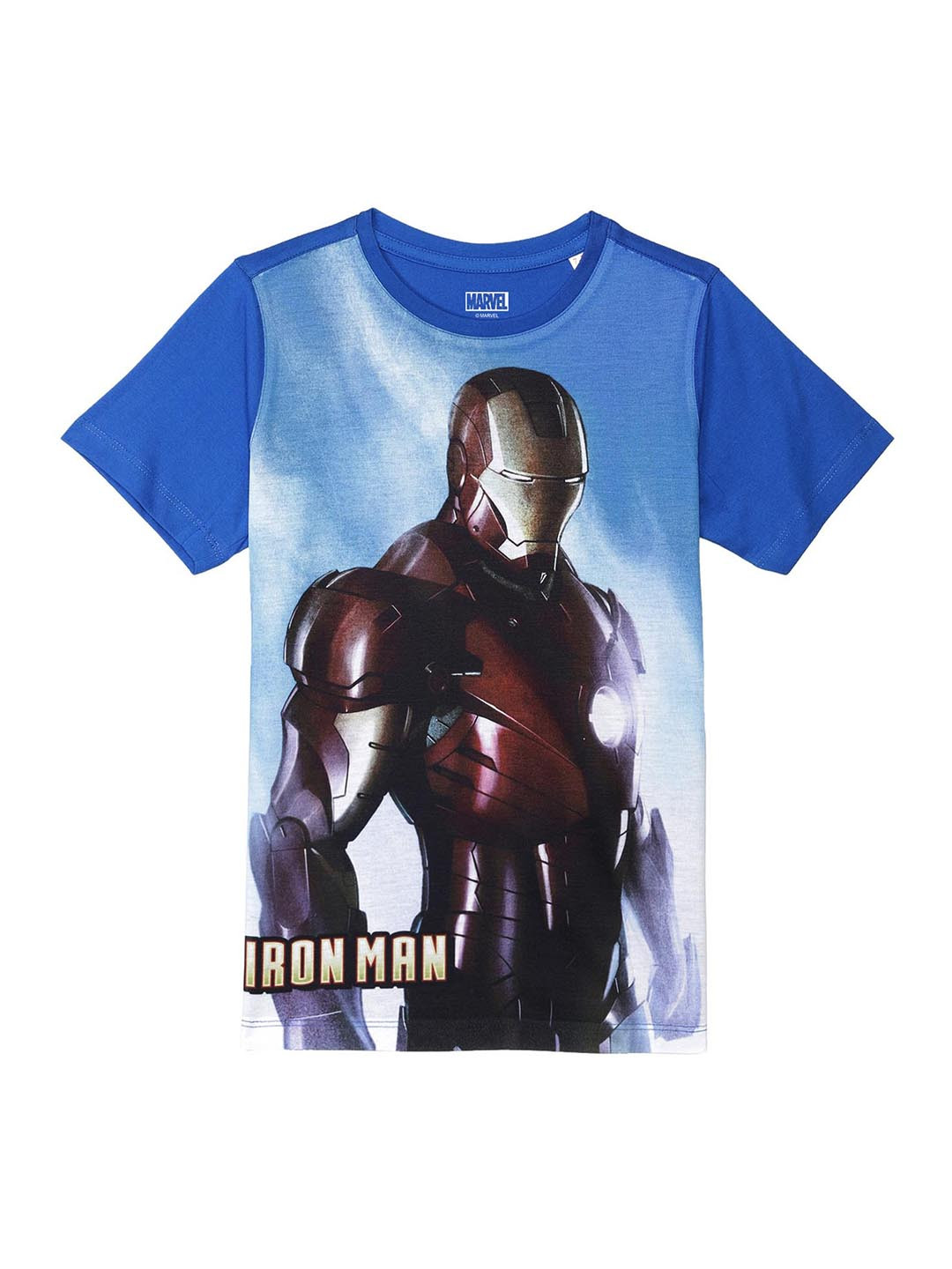 Marvel by Wear Your Mind Boys Blue Iron Man Printed T-shirt