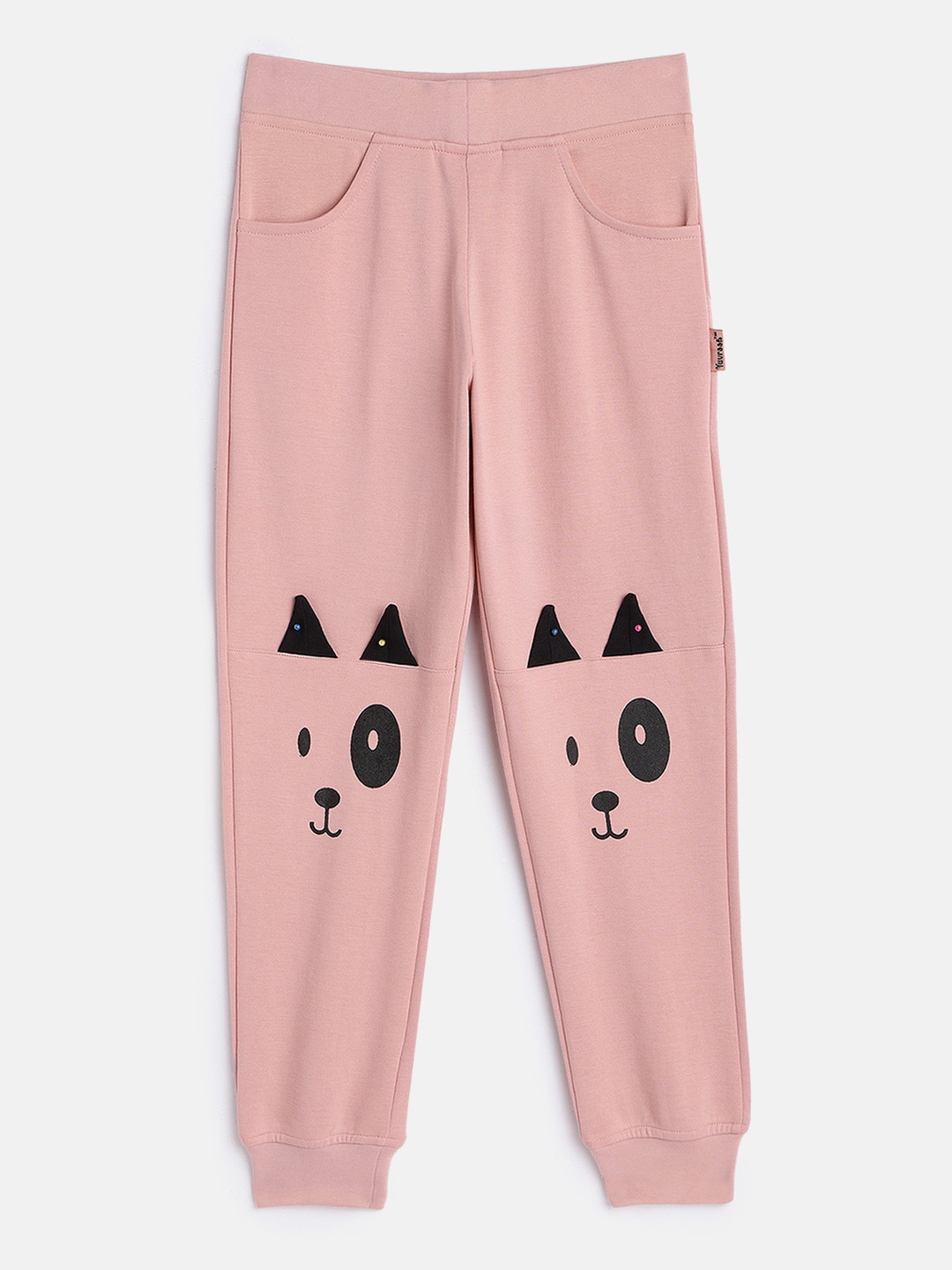 Yuvraah Kids Unisex Pink Printed Joggers