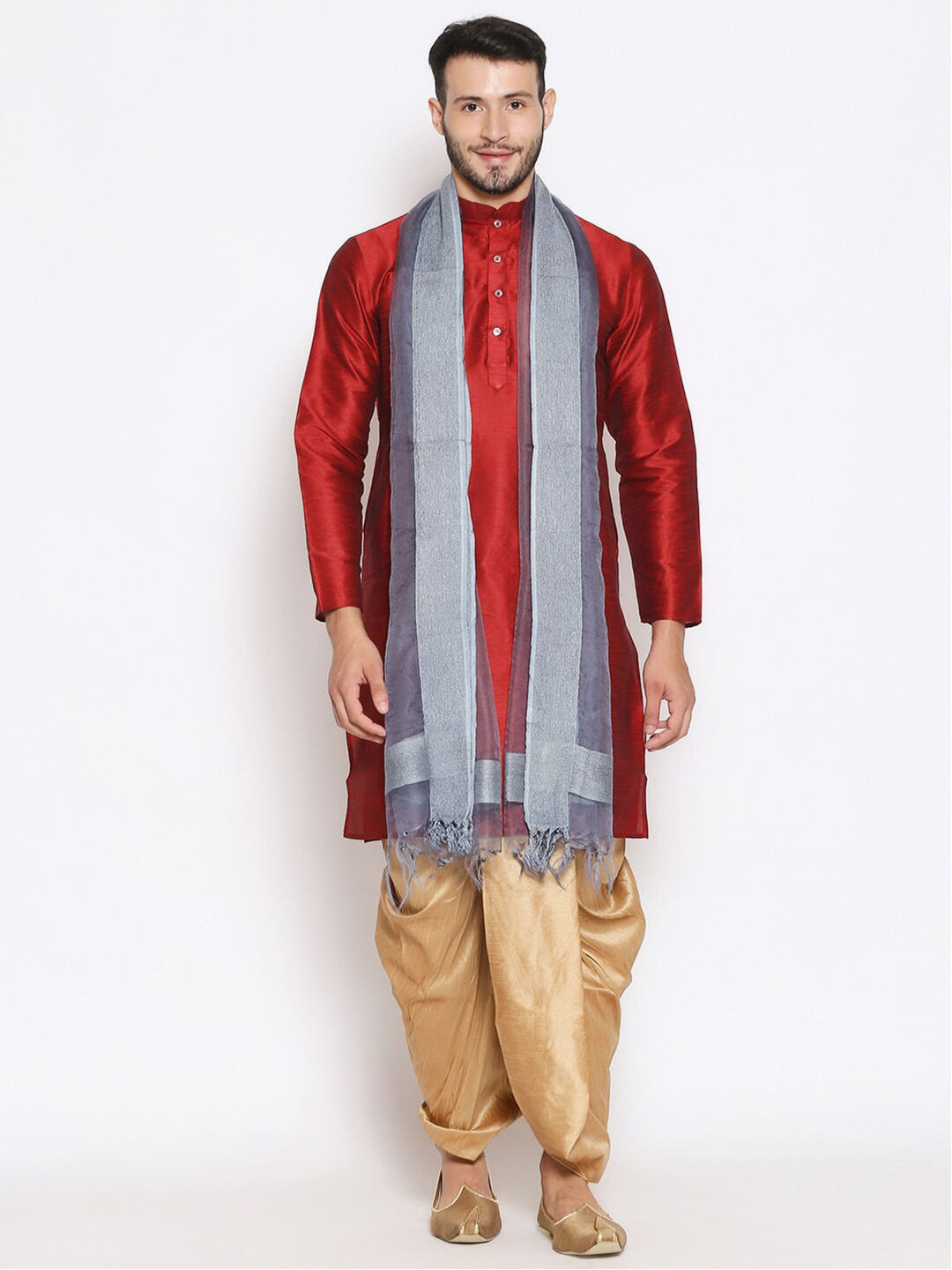 Dupatta Bazaar Men Grey Organza Dupatta