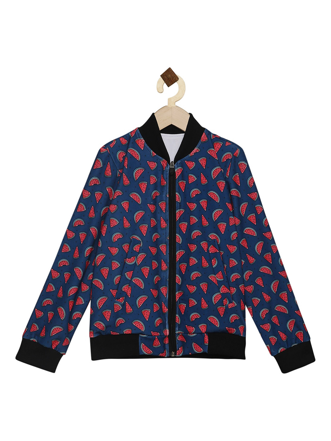 High Star Boys Navy Blue & Red Bomber Jacket
