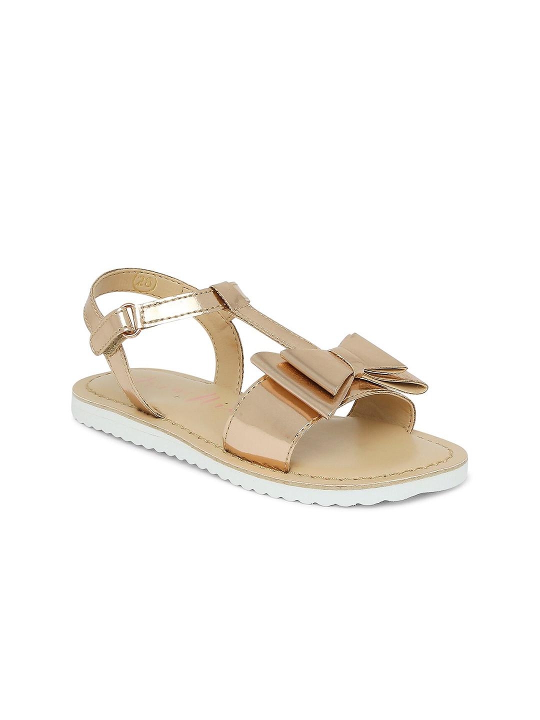 Aria Nica Girls Rose Gold PU Comfort Sandals