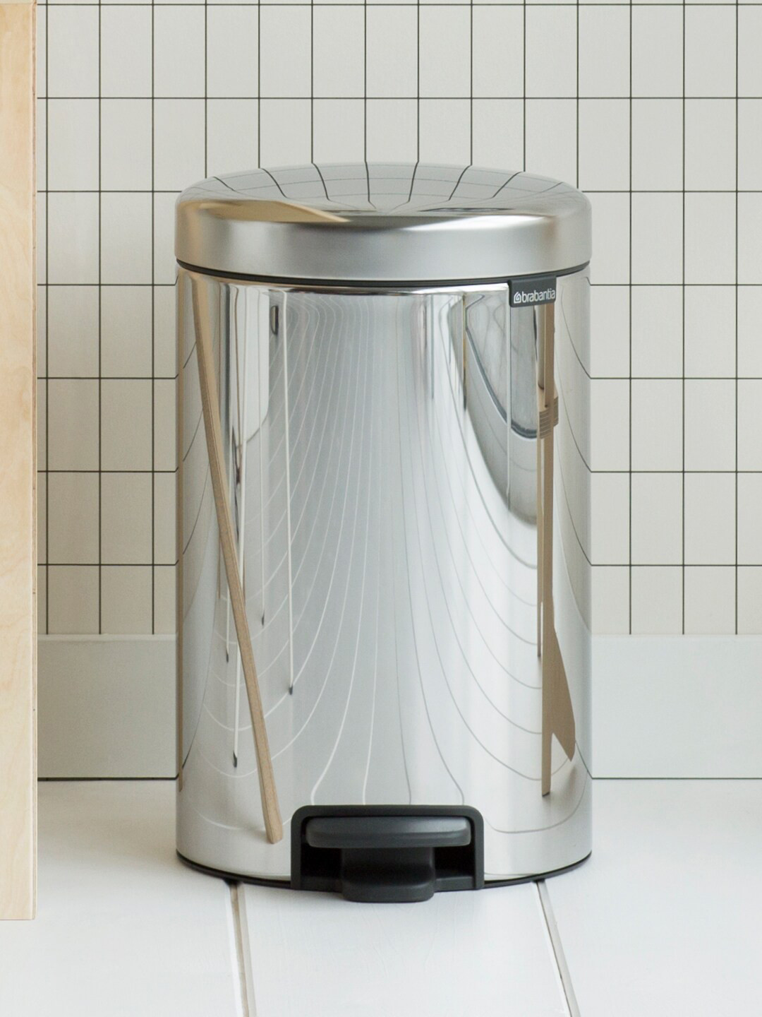Brabantia Silver-Toned Stainless Steel Pedal Bins