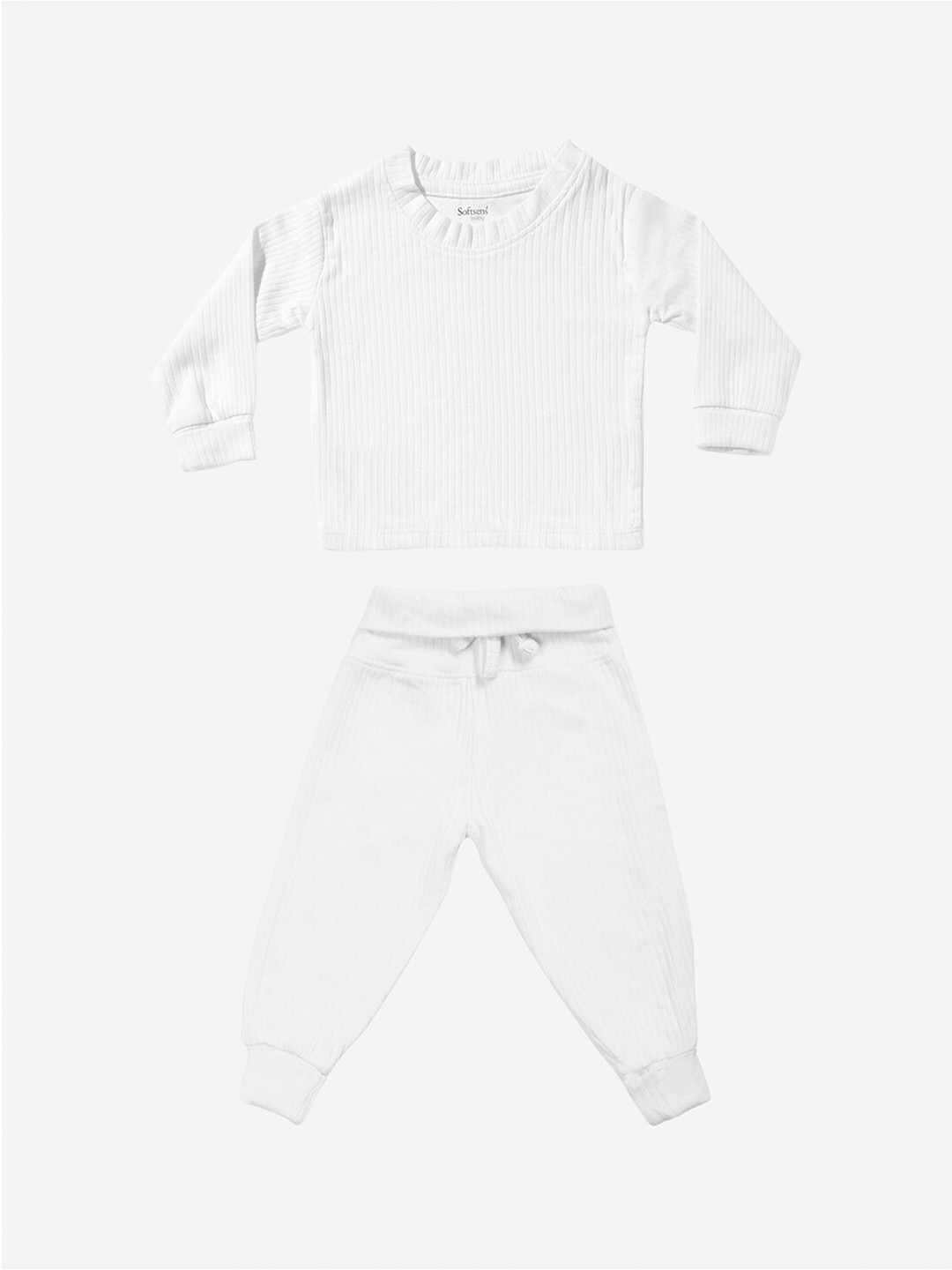 Softsens Kids White T-shirt with Pyjamas