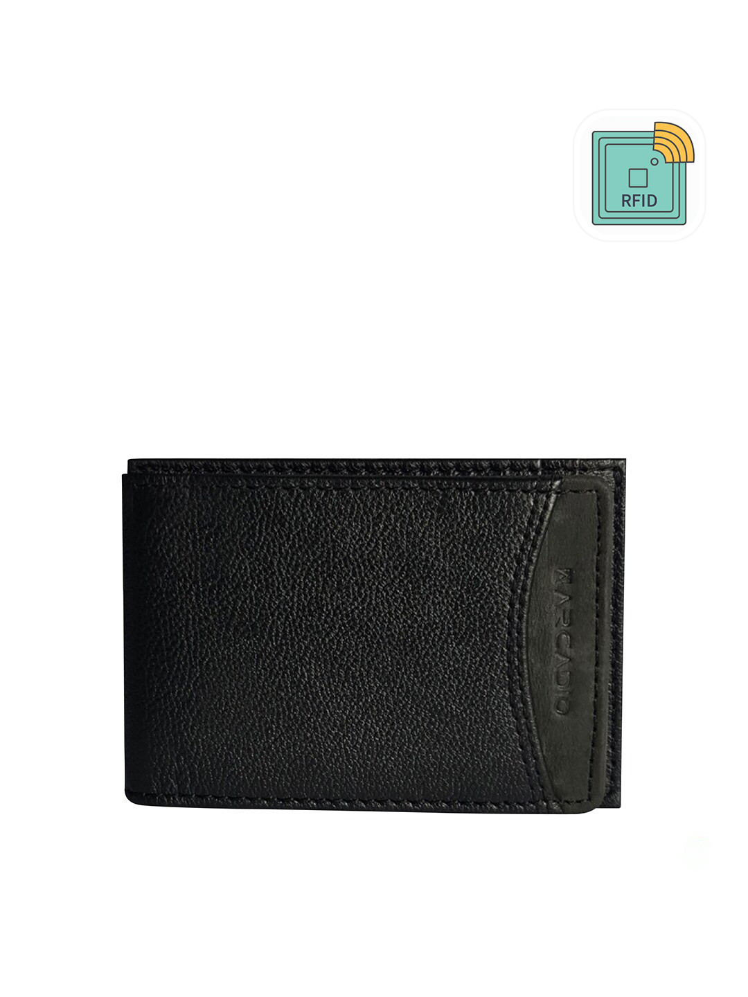ARCADIO Men Black Leather Money Clip