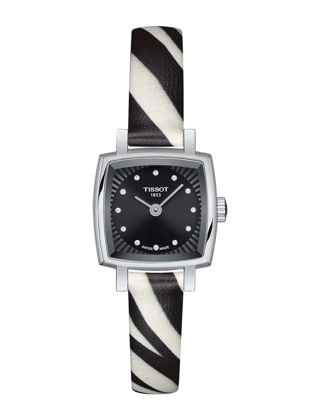 TISSOT Women Black Dial & White Straps Analogue Watch T0581091705600