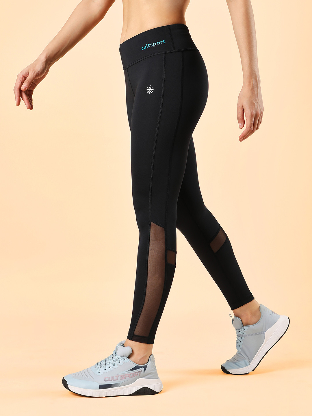 CULT Women Absolute Fit Mesh Panel Tights