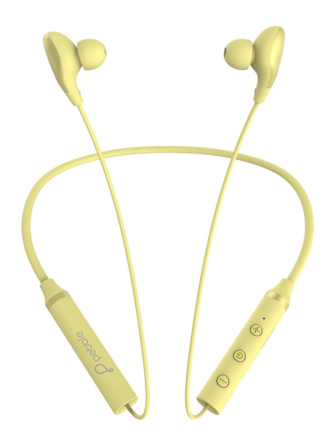 pebble Yellow Solid Wireless Bluetooth Earphones