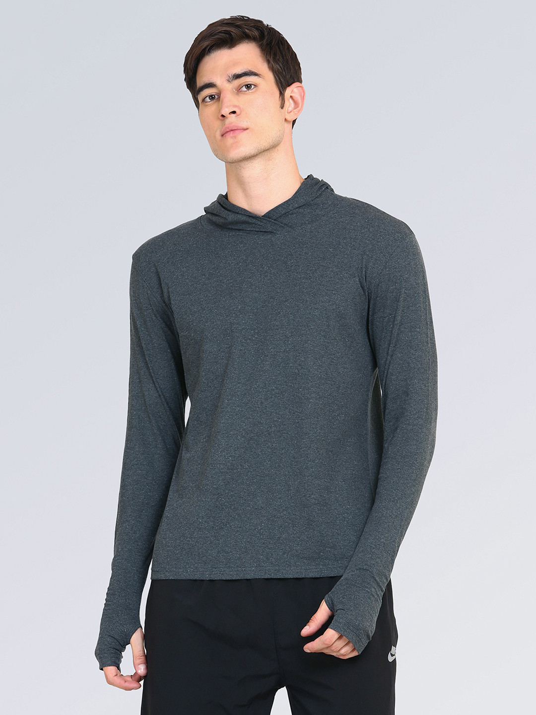 Appulse Men Pack of 2 Hoodie Thumb Open T-Shirt