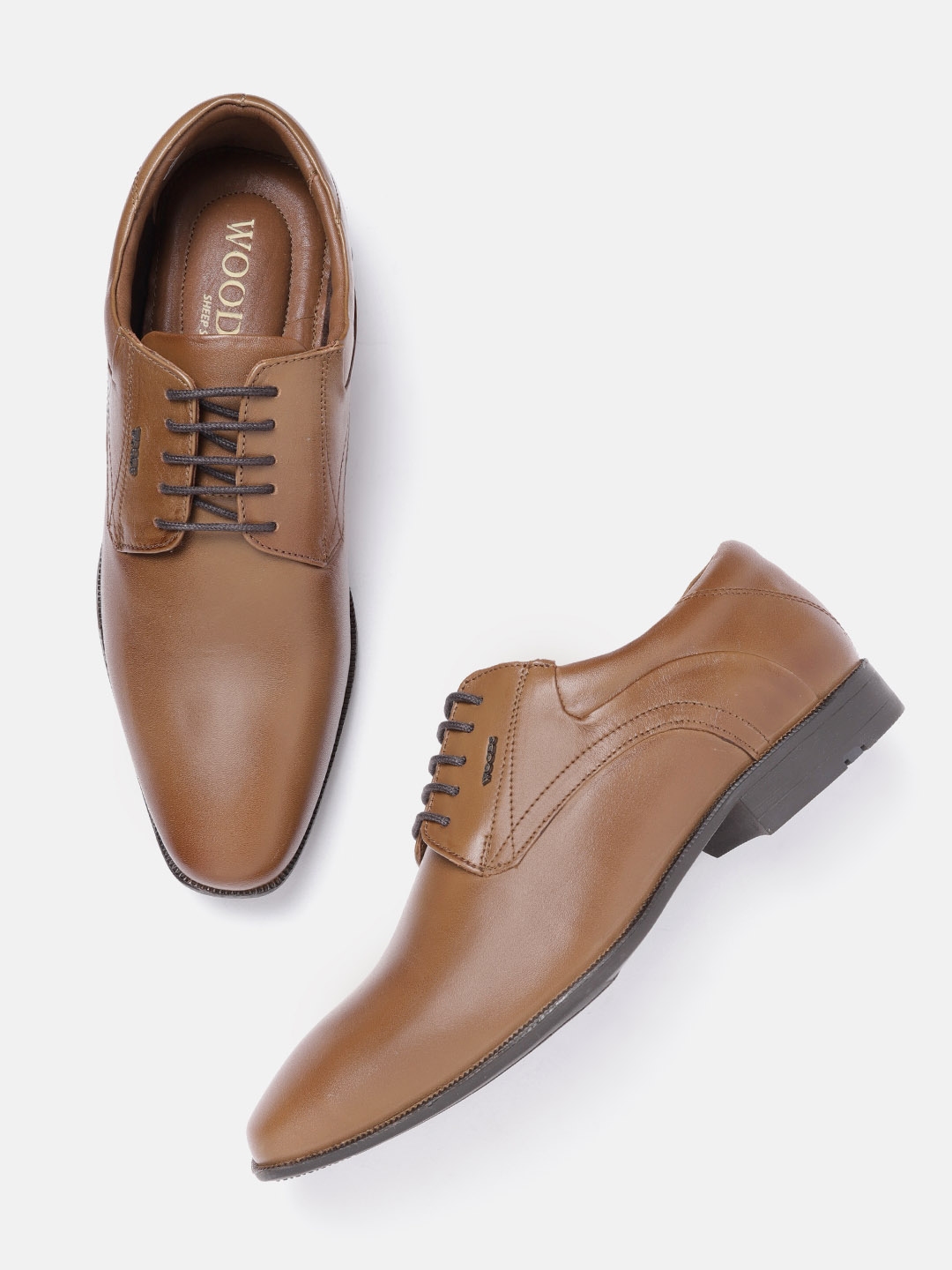 Buy Woods Men Tan Brown Solid Formal Derbys Formal Shoes for Men 16237830 Myntra