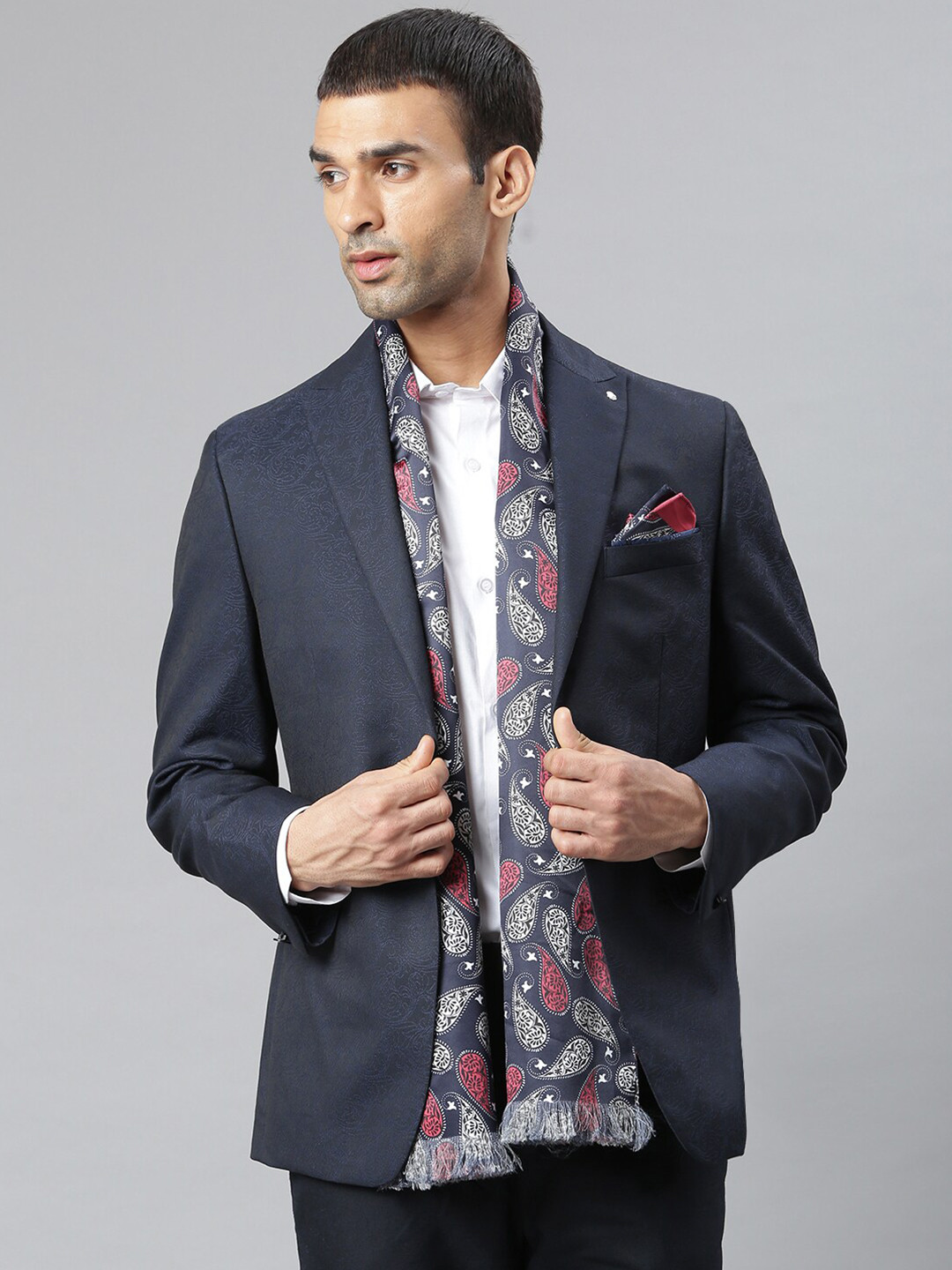 Tossido Men Multicoloured Printed Stole & Pocket Square