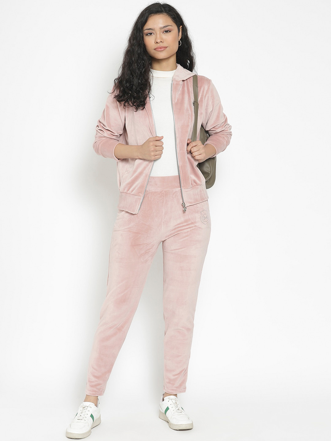 MARC LOUIS Women Pink Solid Track Suit