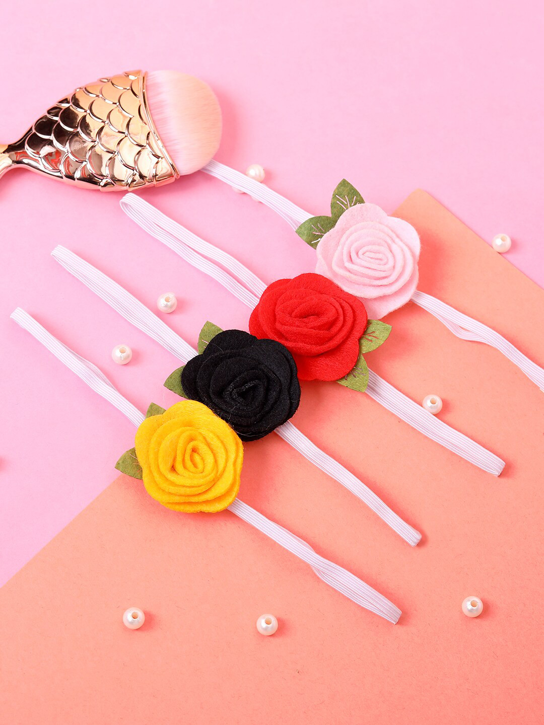 Babymoon Girls Set of 4 Multicoloured Floral Hairband