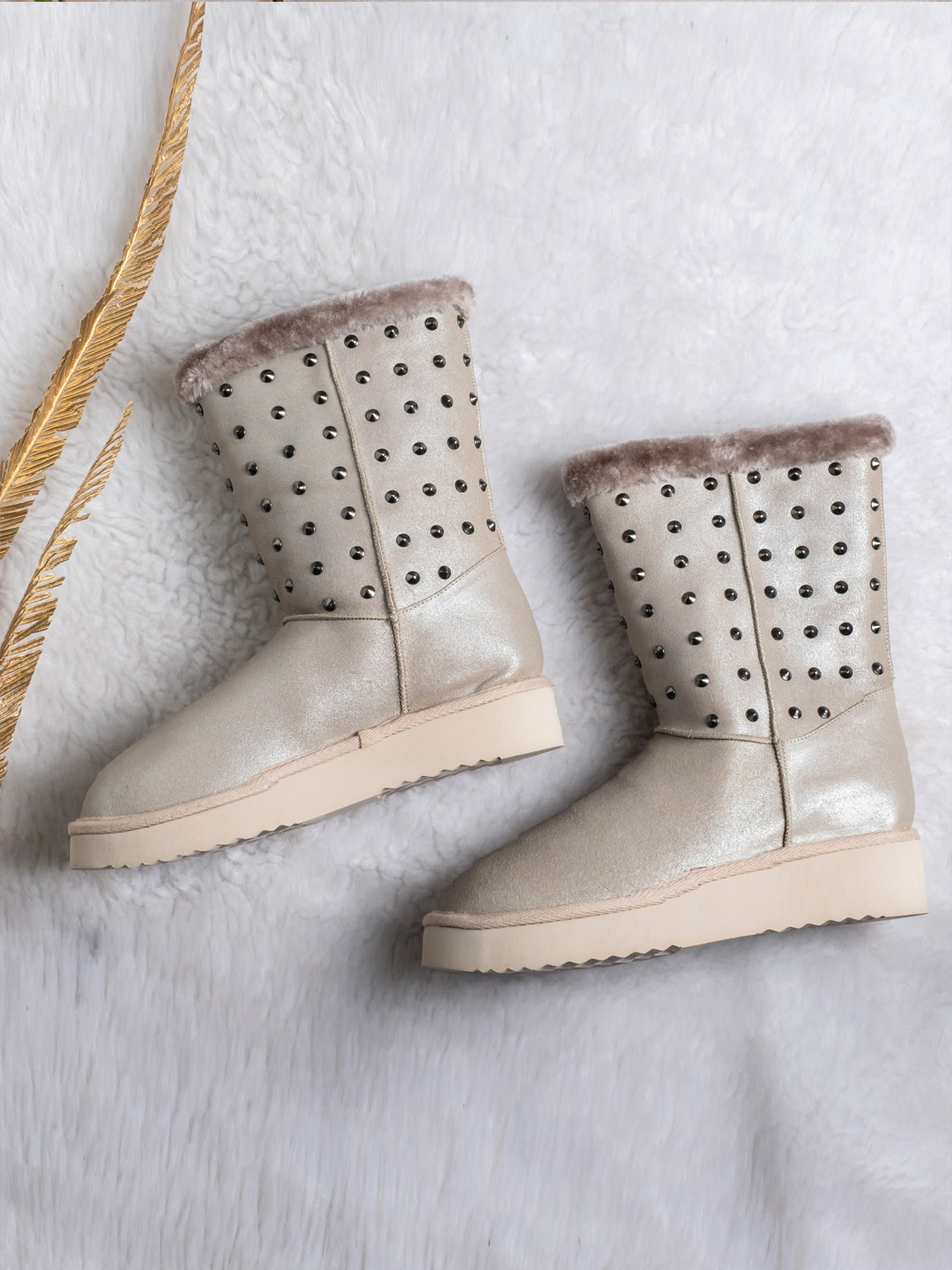 Saint G Grey Platform Heeled Boots