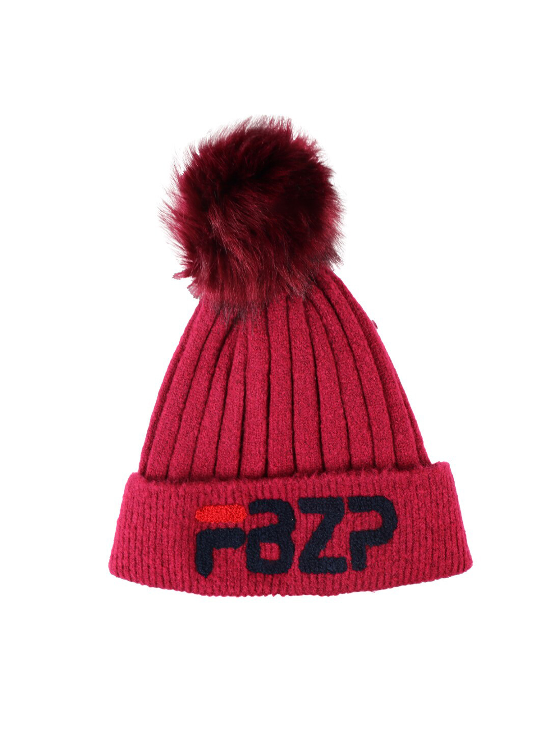 iSWEVEN Unisex Red Woolen Beanie