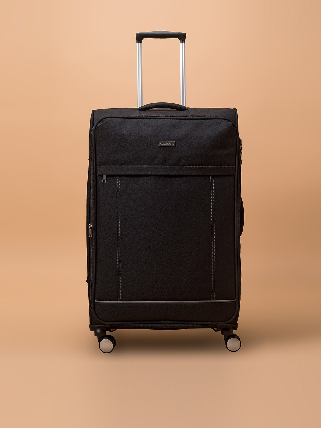 CARRIALL Eternal Solid Soft-Sided Large Trolley Suitcase