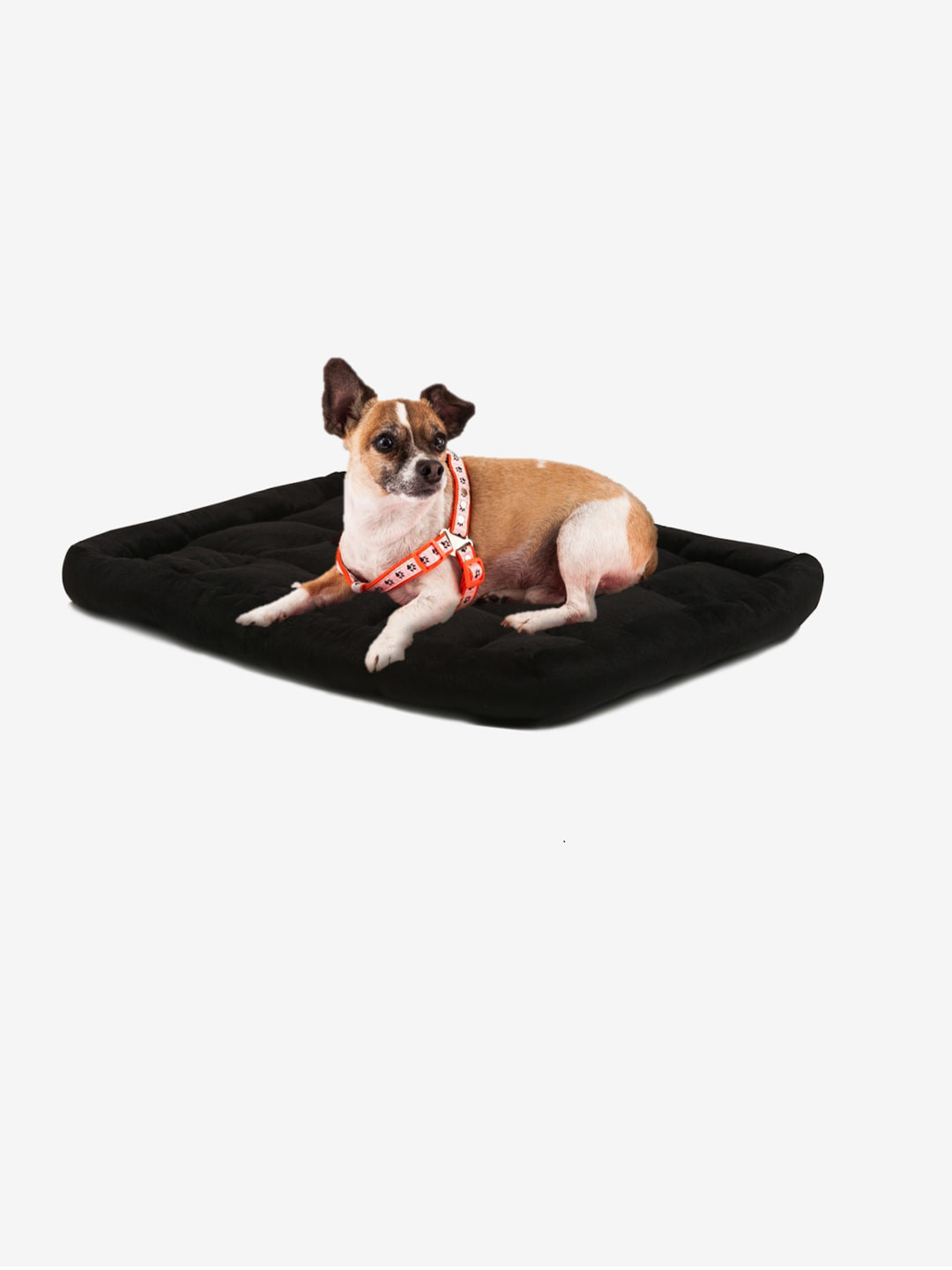 WIGGLE TWIDDLE Black Solid Soft Fur Pet Mat