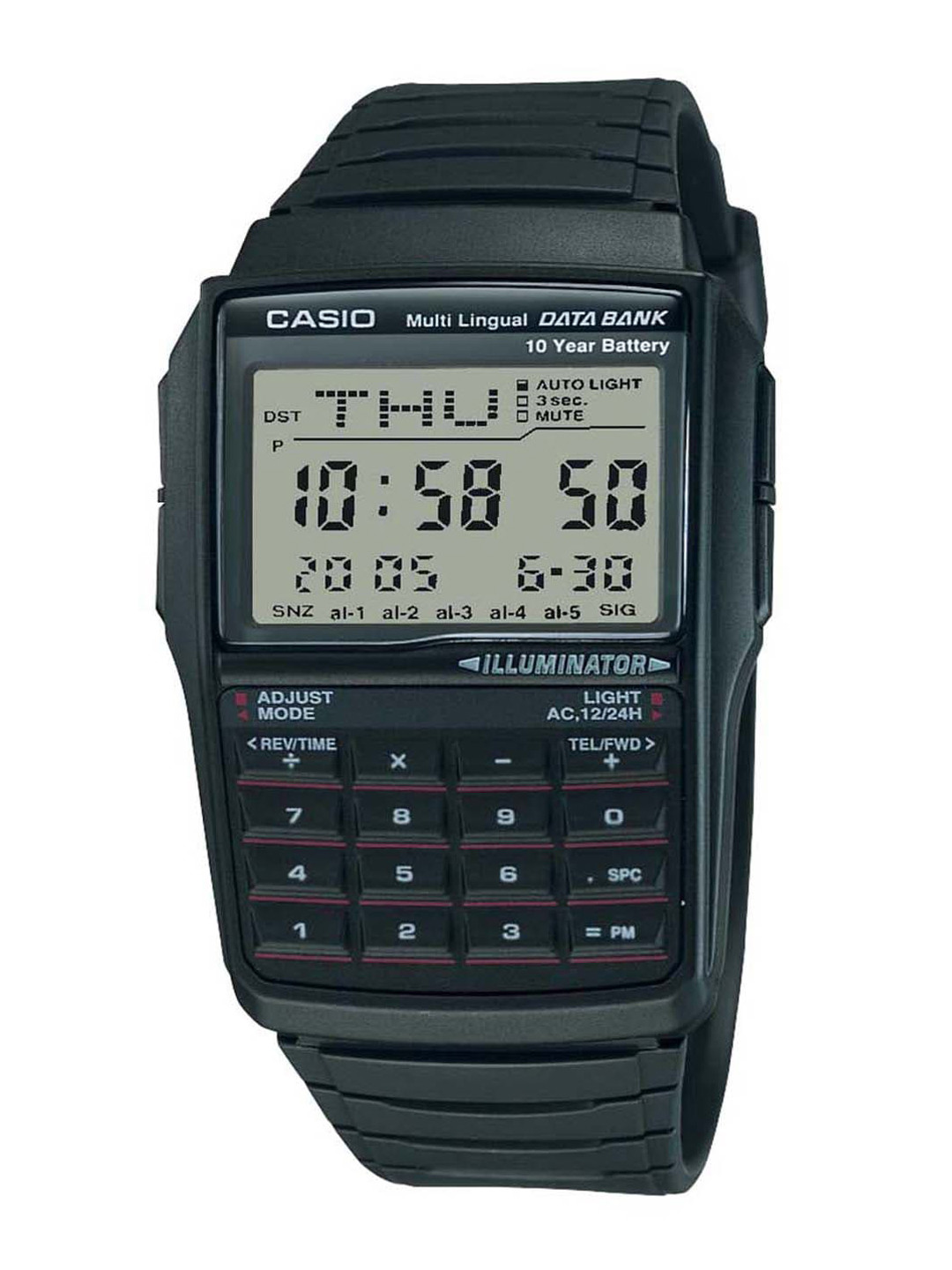 CASIO Vintage DBC-32-1ADF Black Digital Dial Black Resin Strap Db38