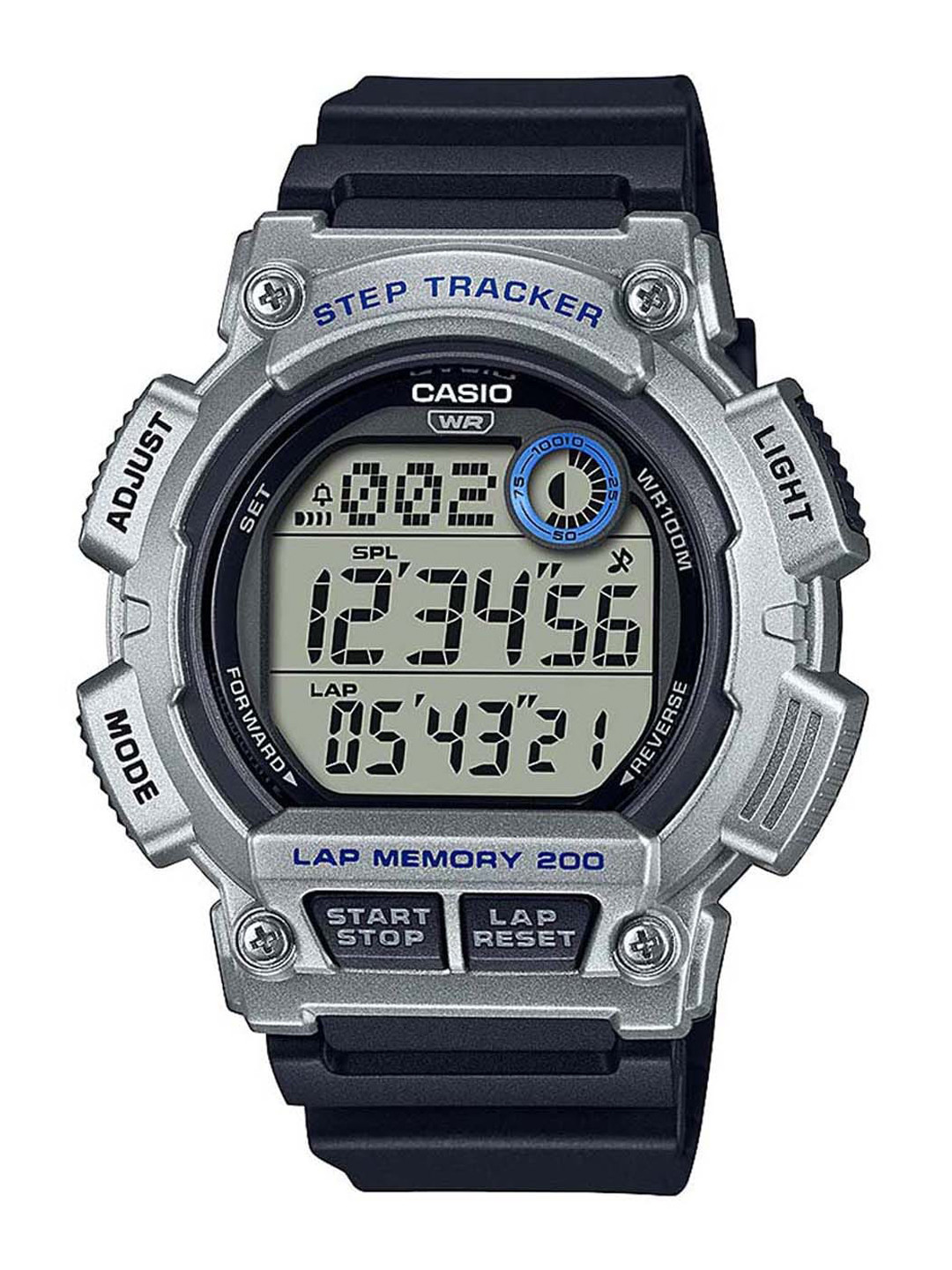 CASIO Unisex Grey Dial & Black Straps Digital Watch - D244