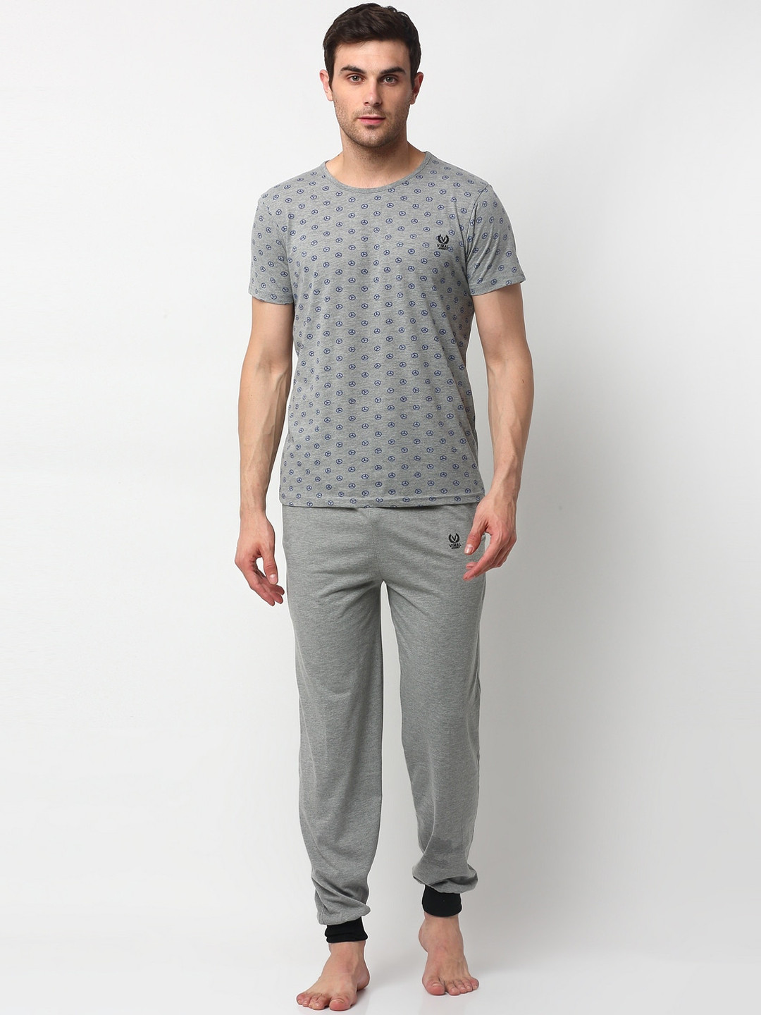 MACK JONNEY Men Grey Printed Track Suits