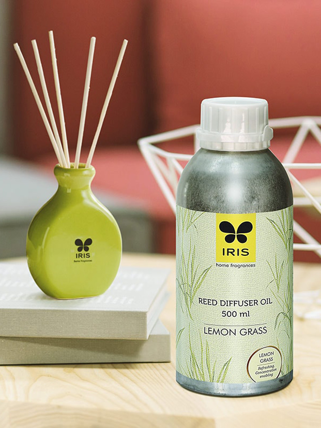 Iris Green Lemongrass Reed Aroma Oils