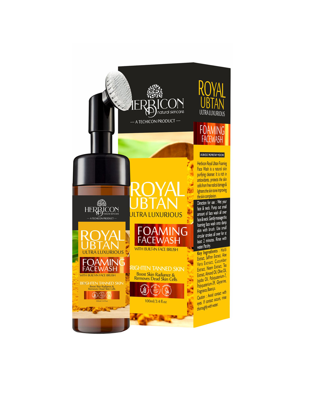 HERBICON Yellow Ubtan Foaming Face Wash 100 Ml